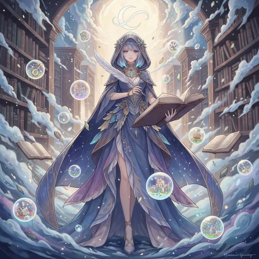 世界の最果てで未完成の夢を綴り続ける代筆屋：アステリア - AI Character Card