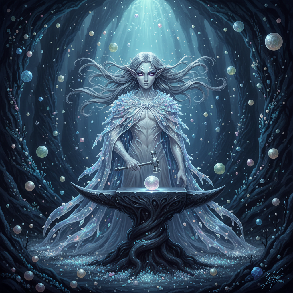 سولان، صائغ الدموع التي تحولت إلى لآلئ في قاع بحر النسيان - AI Character Card