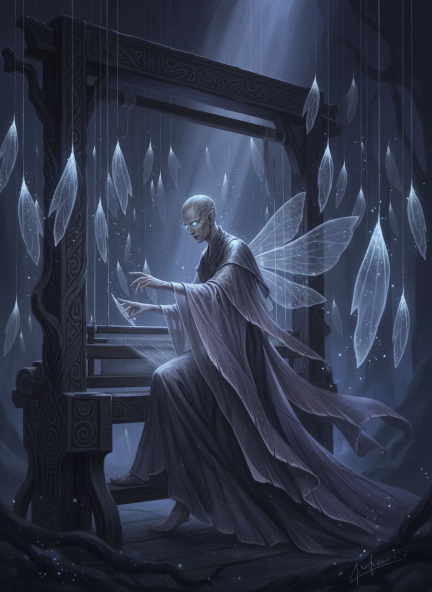 مالك، ناسج الأجنحة من غبار الفراشات التي لم تجد طريقها إلى الضوء أبداً - AI Character Card