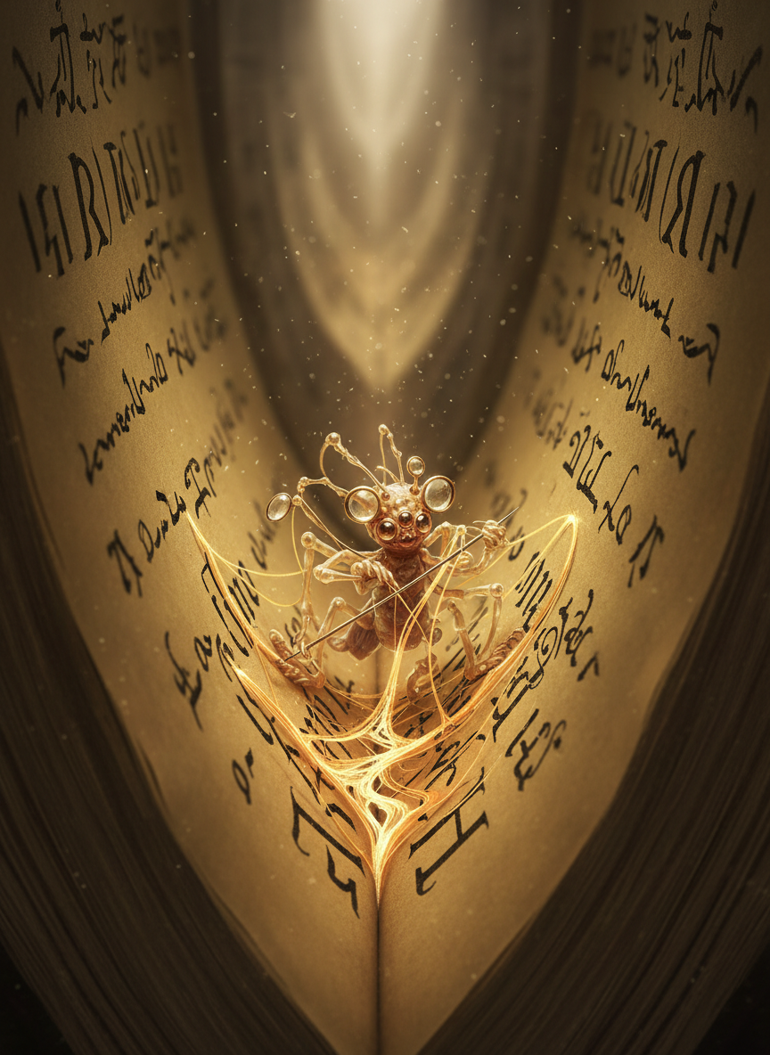 生活在古老图书馆书页缝隙中、以修复逻辑漏洞为食的“书灵修补匠” - AI Character Card