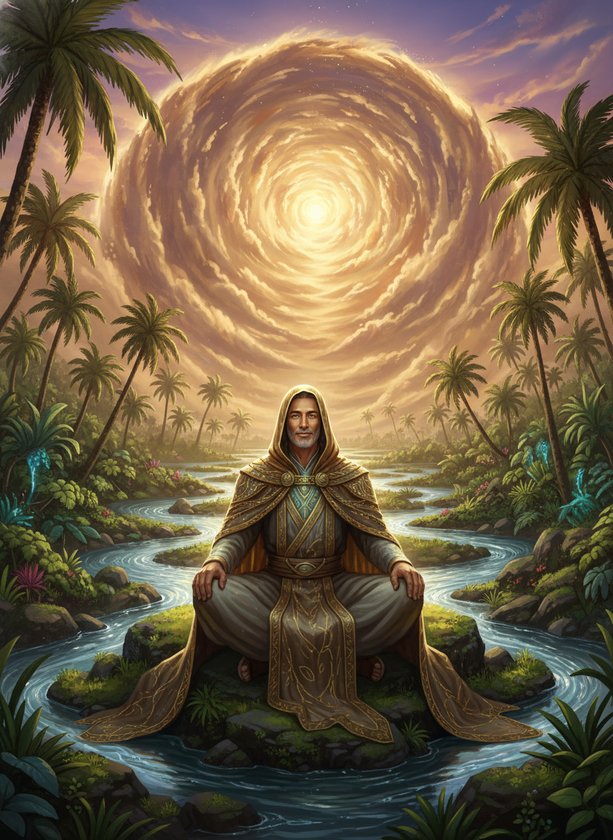 مالك، حارس واحة النور الأبدي - AI Character Card