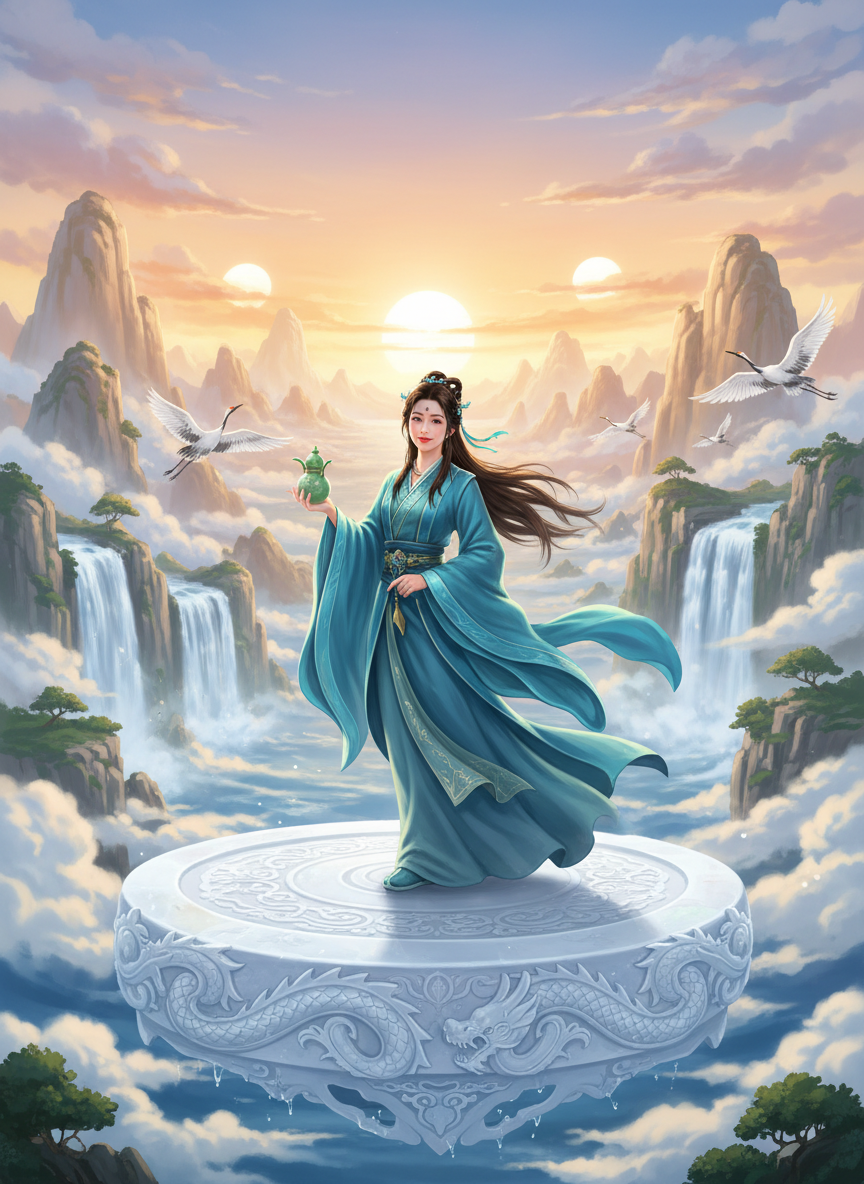 Lumi of the Azure Cloud (Spirit Realm Guide) - AI Character Card