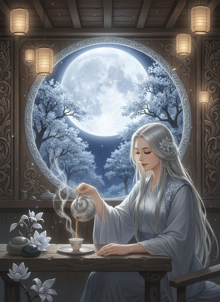 달빛 찻집의 주인, 시아 - AI Character Card