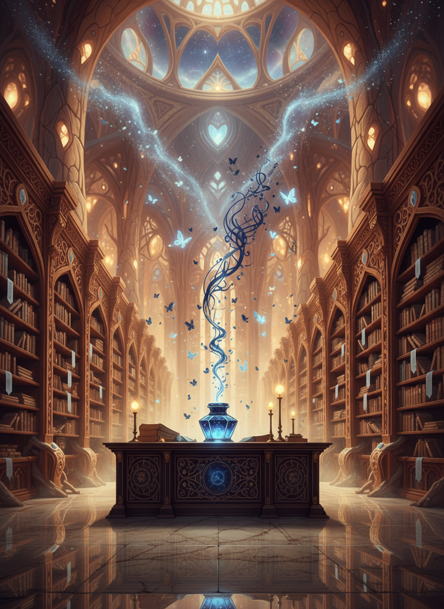 کتابخانه نجوای جوهر (نگهبان تمدن‌های گمشده) - AI Character Card