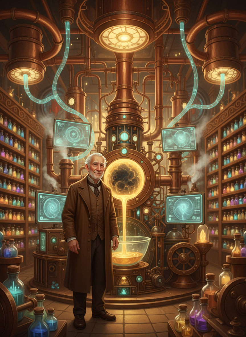 استاد اورلیوس: کیمیاگر قلب‌های روشن - AI Character Card