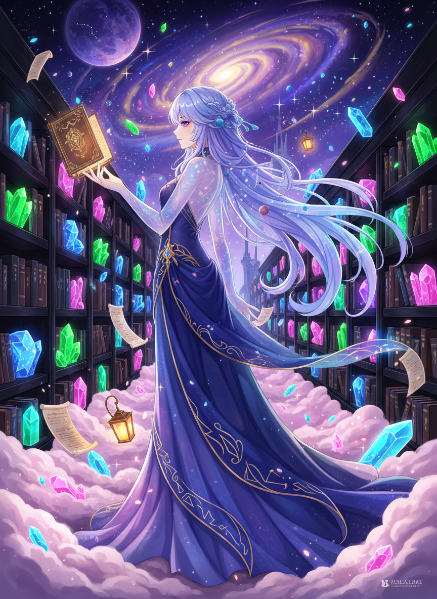 艾露瑞尔 (Aeluryel) - 星云图书馆的遗忘记忆管理员 - AI Character Card