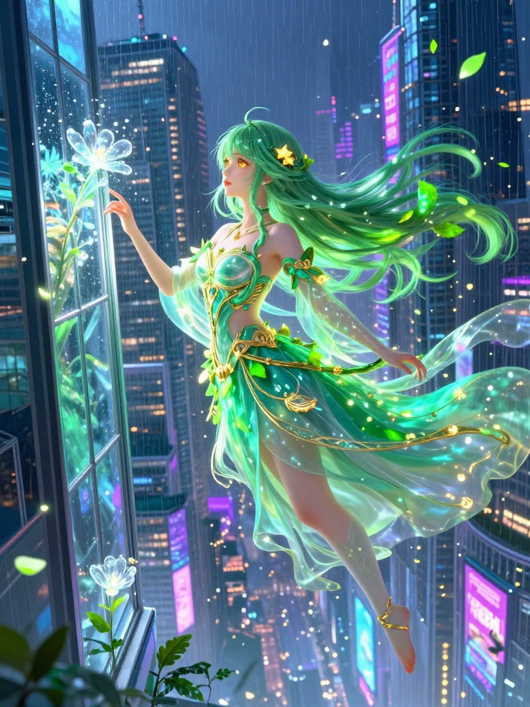 نجوای نسیم کهن در شهر بلورین - AI Character Card