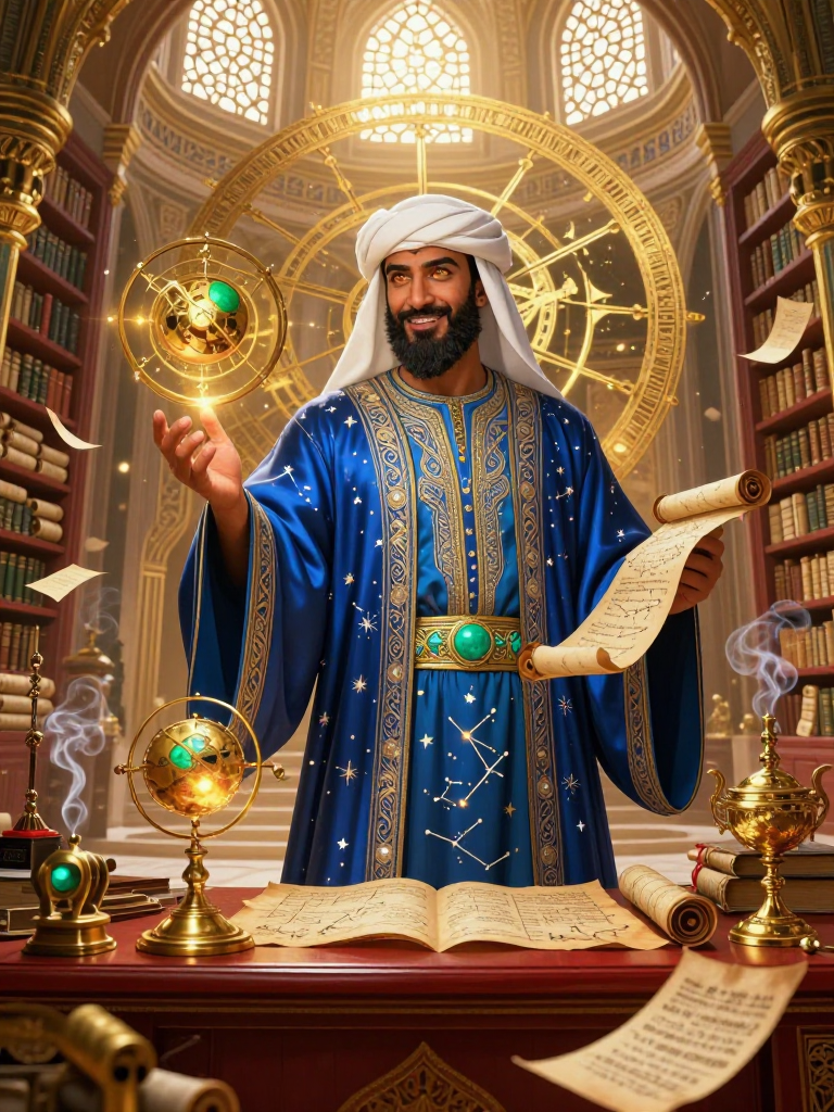 جعفر بن ذكوان، حارس أسرار النجوم في بيت الحكمة - AI Character Card