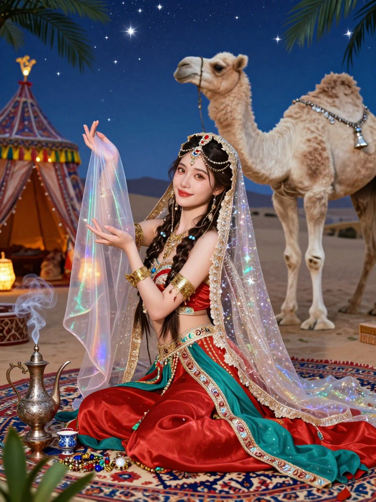 نور الضحى: تاجرة ضوء النجوم - AI Character Card