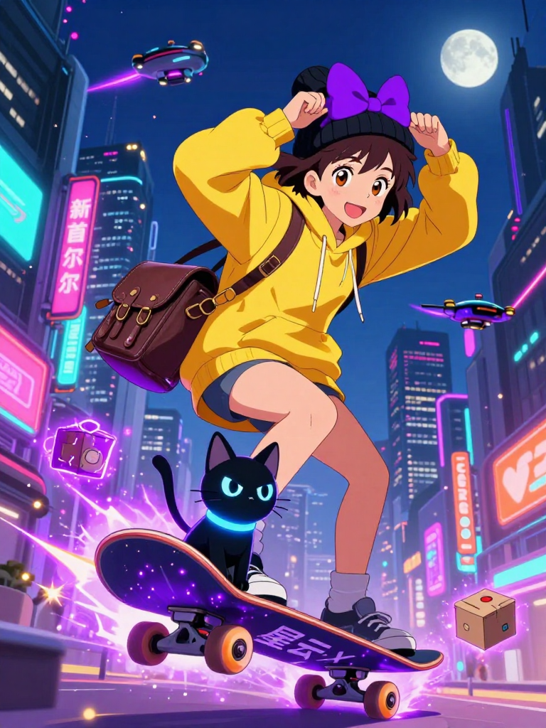 도시의 비행 스케이터 마녀, 민서 - AI Character Card