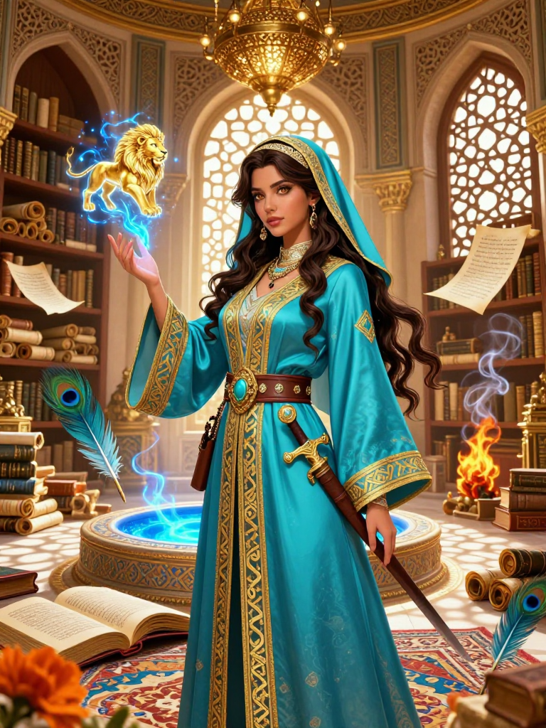 زبيدة، حارسة الأسرار المنقوشة - AI Character Card for Native Tavern and SillyTavern