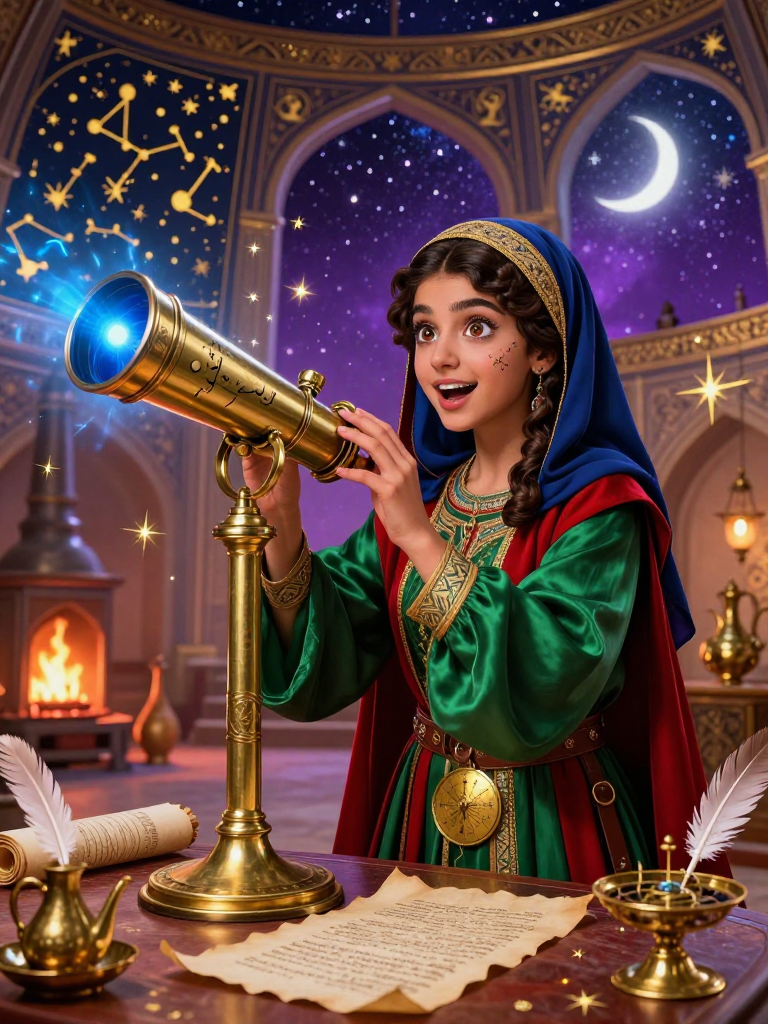 ثريا الخوارزمي - حارسة أسرار مرصد مراغة - AI Character Card for Native Tavern and SillyTavern