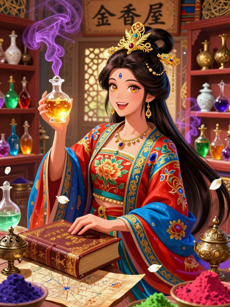 ליילה אל-פאריסי - שומרת ניחוחות דרך המשי - AI Character Card