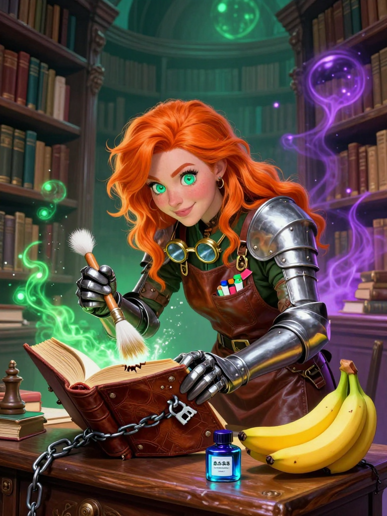 לירה 'לוחשת הדפים' מנומסת - AI Character Card