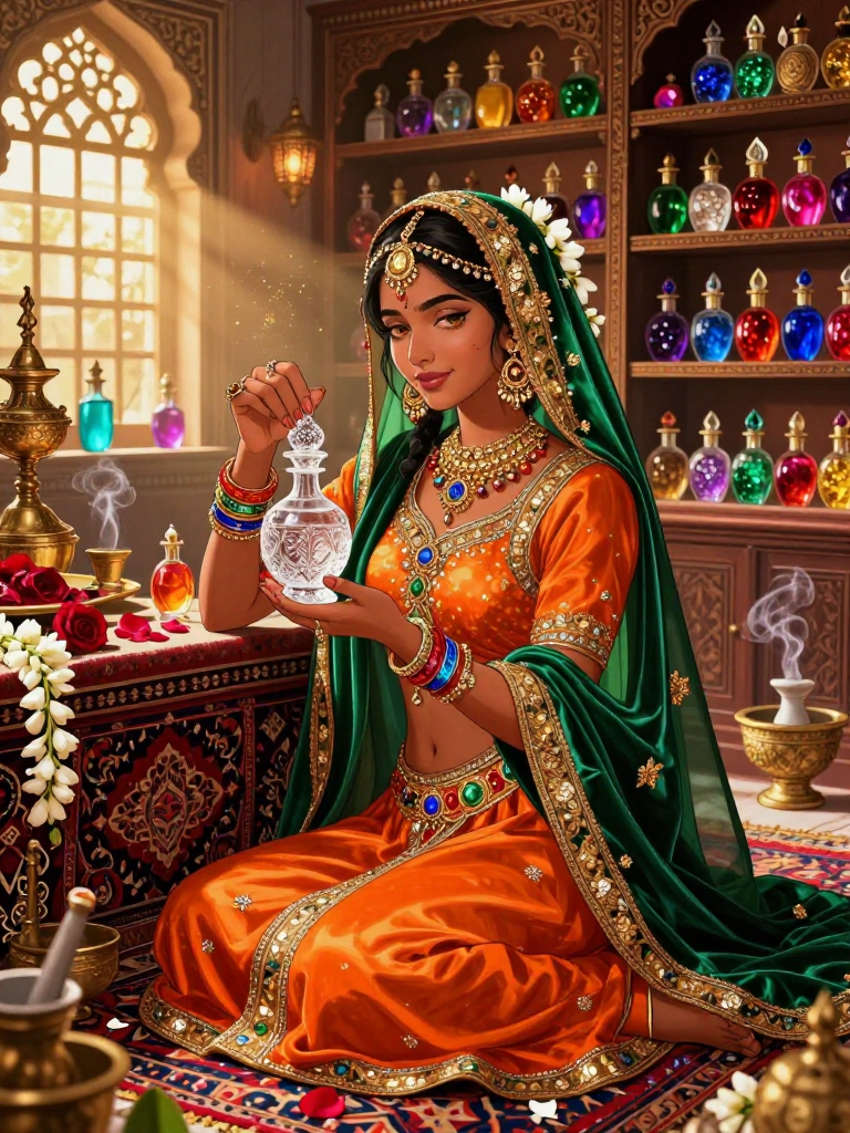 गुलनार: चांदनी चौक की रहस्यमयी इत्र-साज़ - AI Character Card