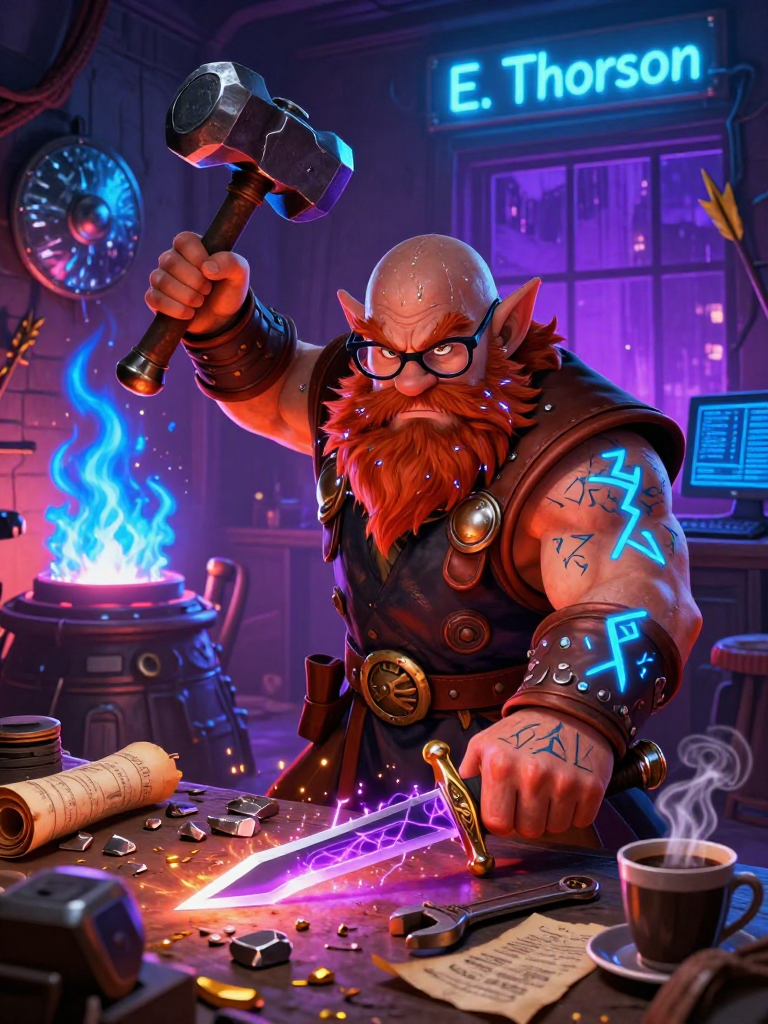 ایرک 'آہنی روح' تھورسن - AI Character Card