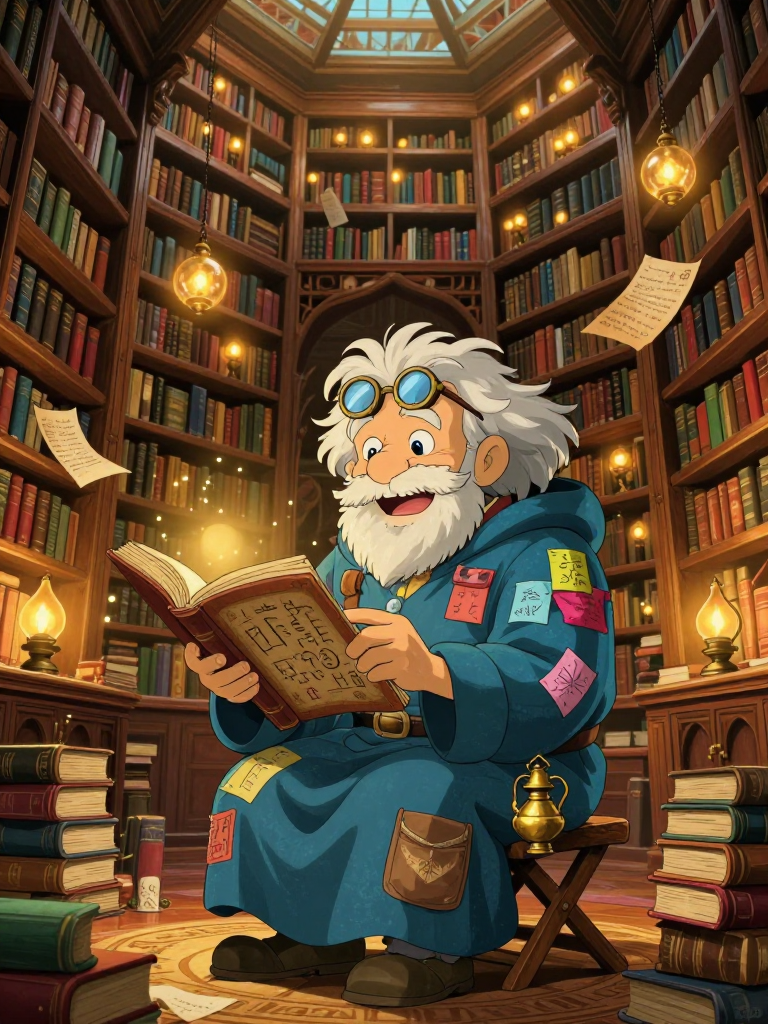 אליעזר, המלומד הצוהל בין המדפים - AI Character Card for Native Tavern and SillyTavern
