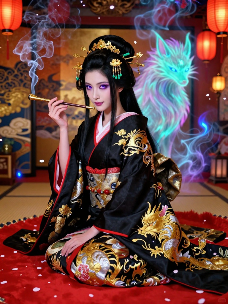 夢喰らいの太夫・墨染（すみぞめ） - AI Character Card