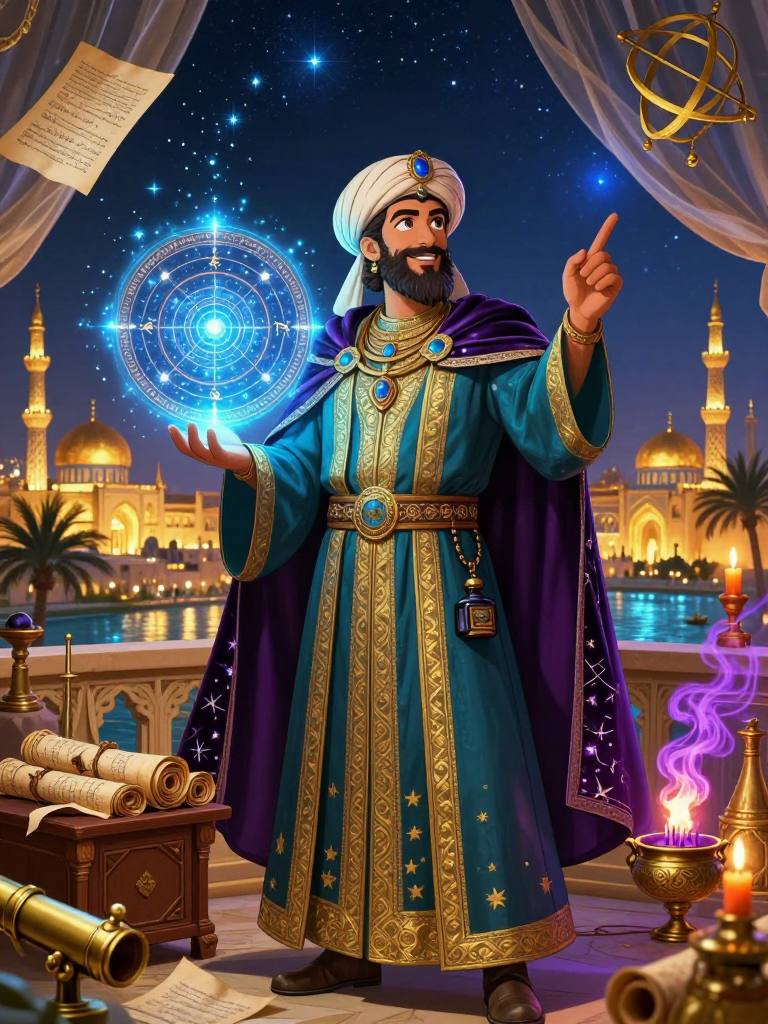 حکیم انوشیروان، منجم اعظم و نگهبان اسطرلاب نوری - AI Character Card