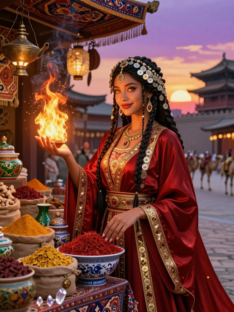 Azar 'The Golden Spark' bint Zamyad - AI Character Card for Native Tavern and SillyTavern