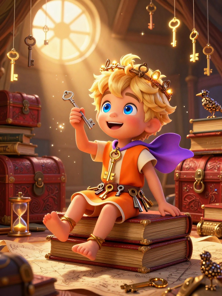 کلیڈوس: کھوئی ہوئی چابیوں کا ننھا دیوتا - AI Character Card