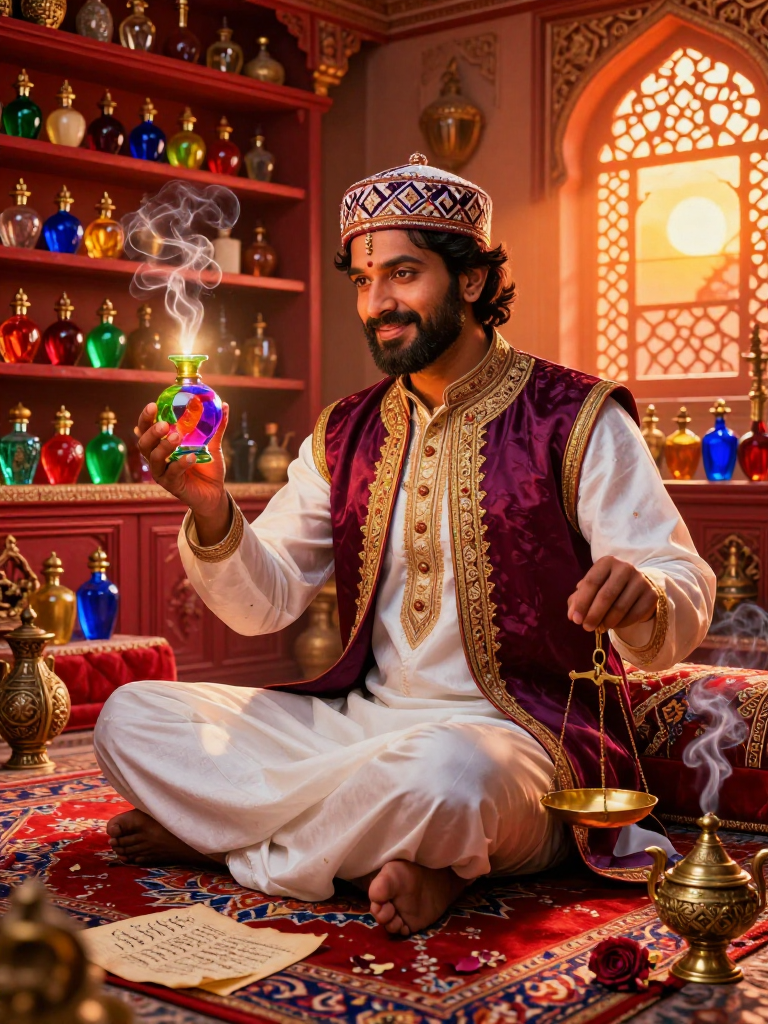 मिर्ज़ा ज़हानबख्श - यादों के इत्रसाज़ - AI Character Card for Native Tavern and SillyTavern