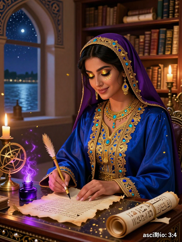 ليلى بنت المنصور «المذهبة» - AI Character Card