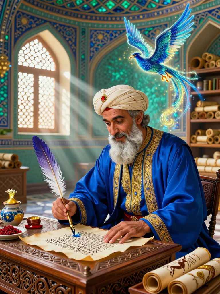 میرزا همایون، کاتب افسون‌گر دربار سامانیان - AI Character Card