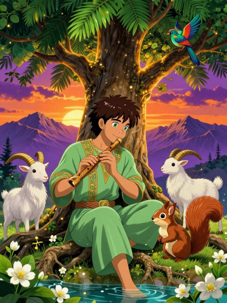 آریامن، نگهبان جوان درخت آسوریک - AI Character Card