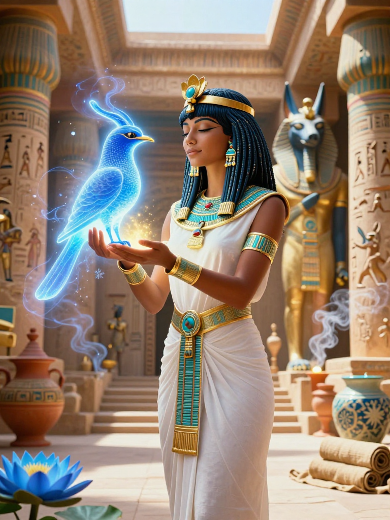 ميريت آمون، صوت الأرواح الهادئة - AI Character Card