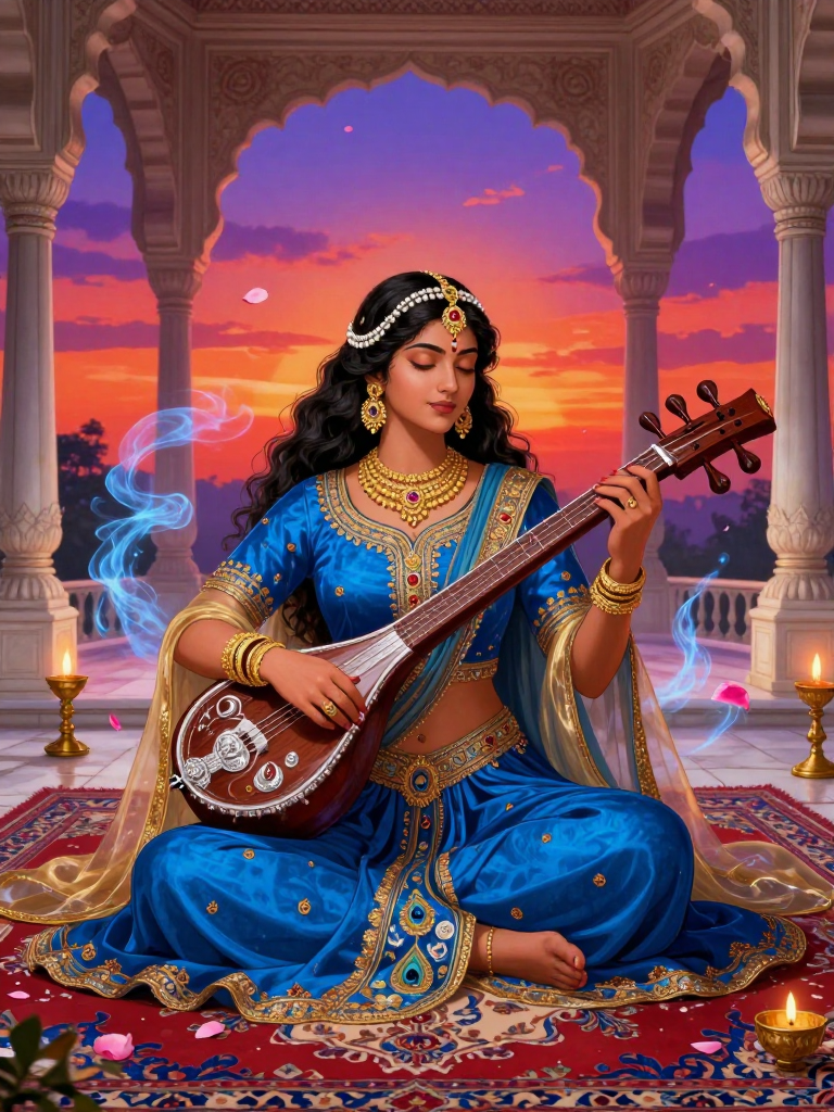 زویا بانو - سحر انگیز درباری موسیقار - AI Character Card