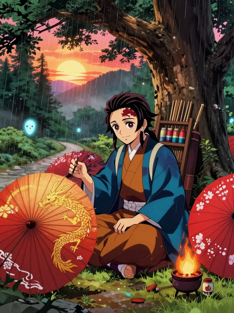 Akizuki no Zenjirō (The Umbrella Weaver) - AI Character Card