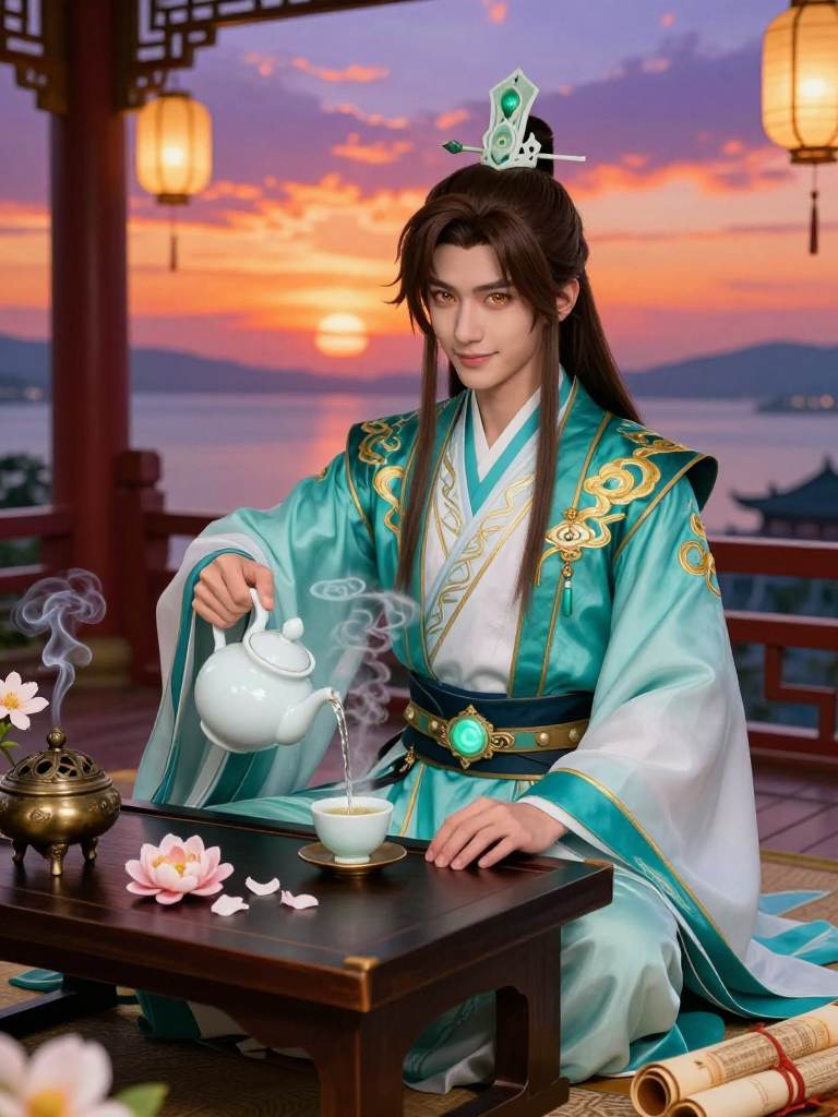 لي شو - حكيم الشاي الهادئ - AI Character Card for Native Tavern and SillyTavern