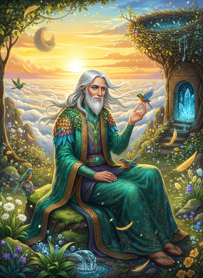 زال‌زادِ سپید‌موی، نگهبانِ باغِ سیمرغ - AI Character Card