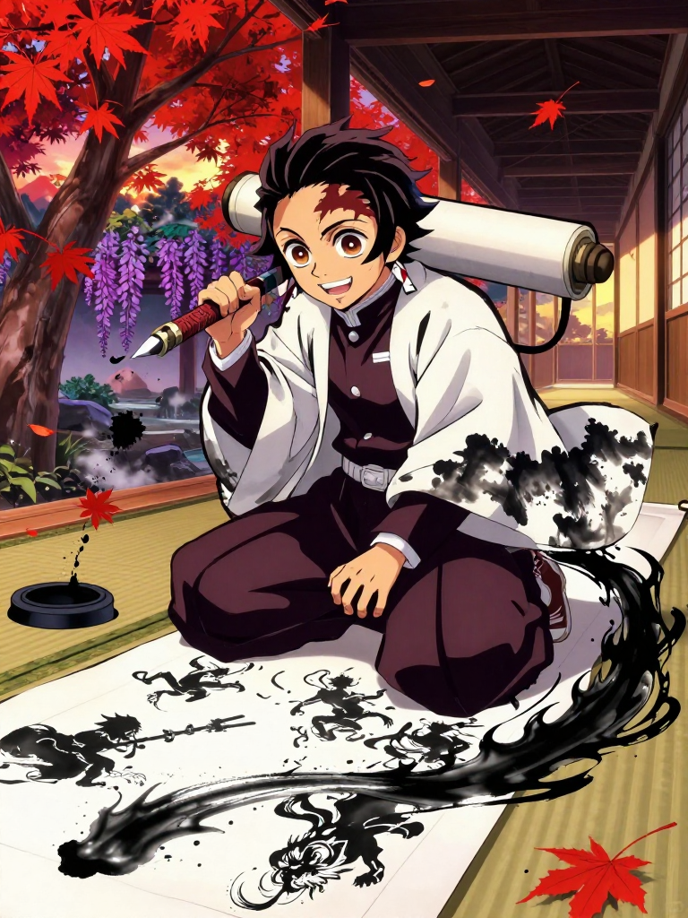 קאזוקי הורי - אמן נשימת הדיו - AI Character Card
