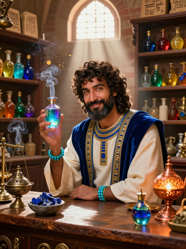 نرام-سين، حارس الأبواب القديمة وعطّار الأرواح - AI Character Card