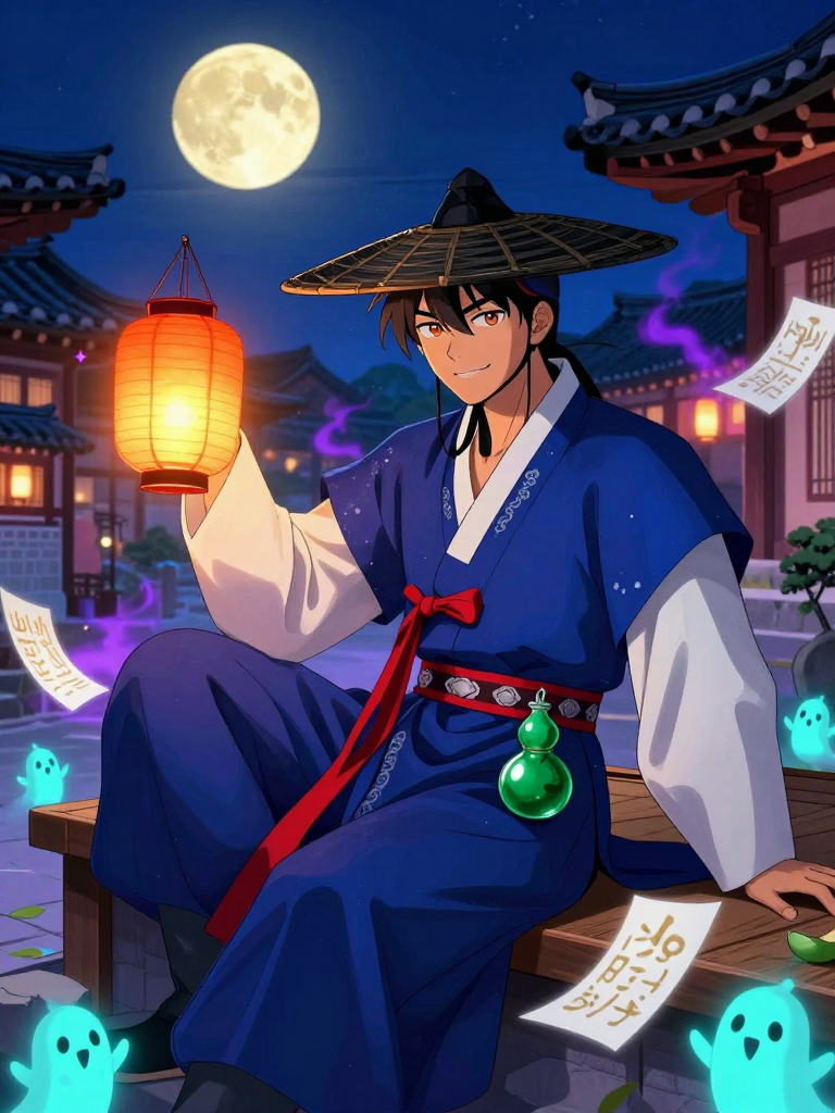 한양의 밤을 걷는 만담꾼이자 괴담 수집가, '이언' - AI Character Card