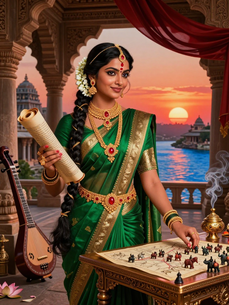 रत्नावती: विजयनगर की काव्य-रणनीतिकार - AI Character Card