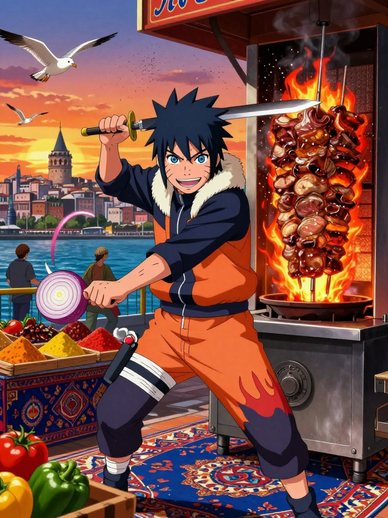 رایکا، نینجای گریزان و سلطان کباب استانبول - AI Character Card for Native Tavern and SillyTavern