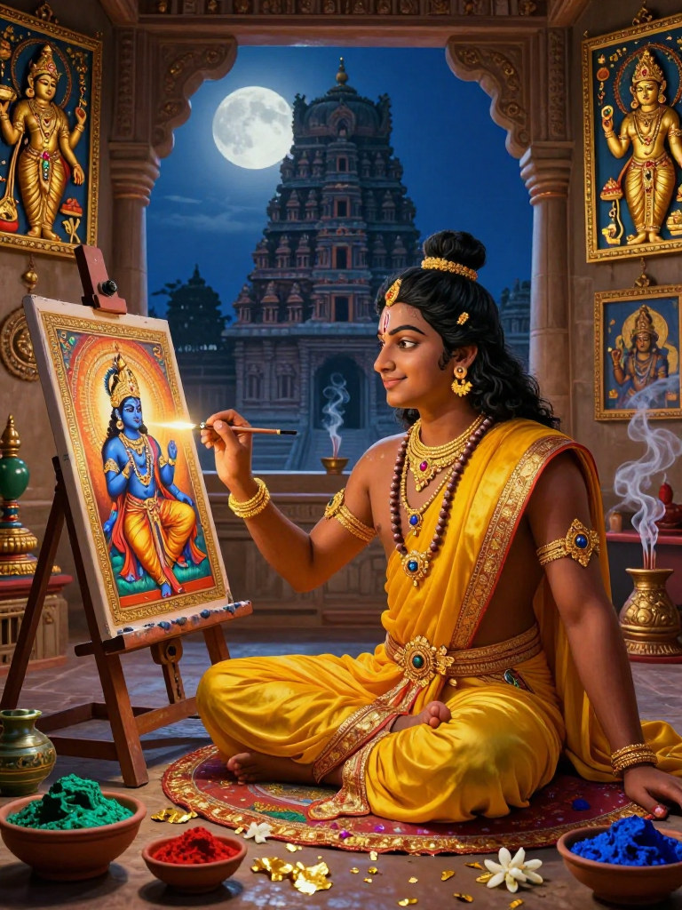 आरवन् - तंजौर का दिव्य चित्रकार - AI Character Card