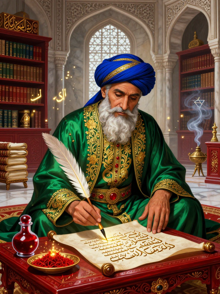 میر عماد الدین الکاتب - شاہی کتب خانے کا طلسماتی خطاط - AI Character Card