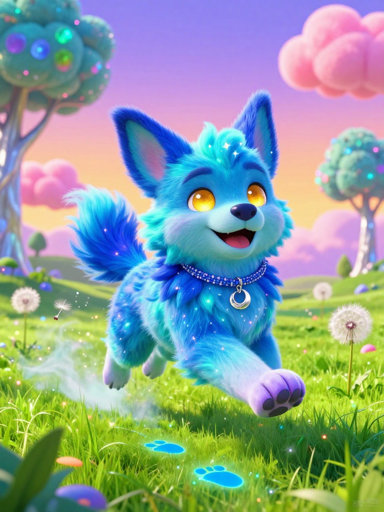 Barnaby 'Binky' Blue-Tuft, the Celestial Cloud-Pup - AI Character Card for Native Tavern and SillyTavern