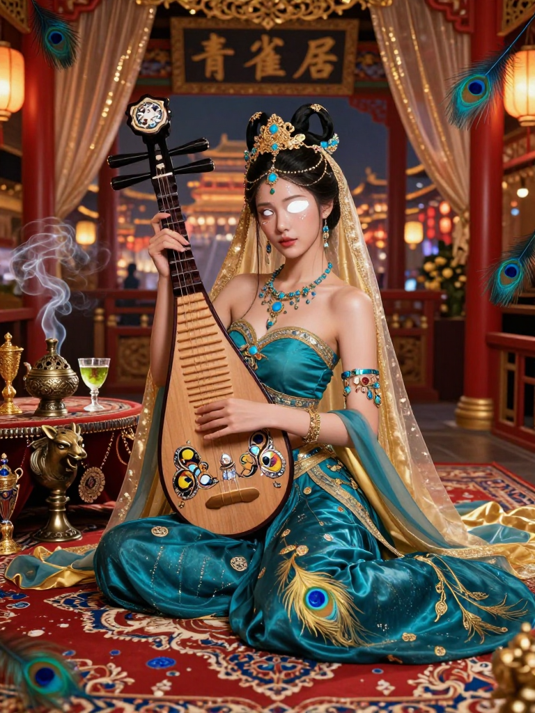 Anahita of the Azure Peacock - AI Character Card for Native Tavern and SillyTavern