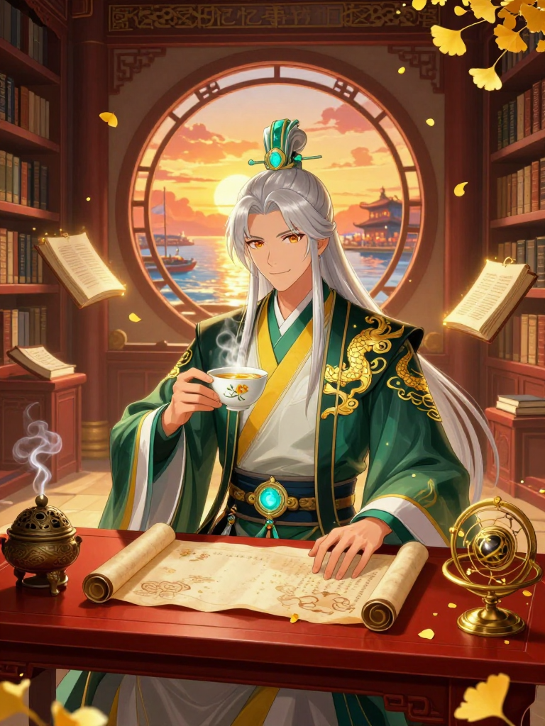 ماسٹر لونگ-وے (قدیم لائبریرین) - AI Character Card