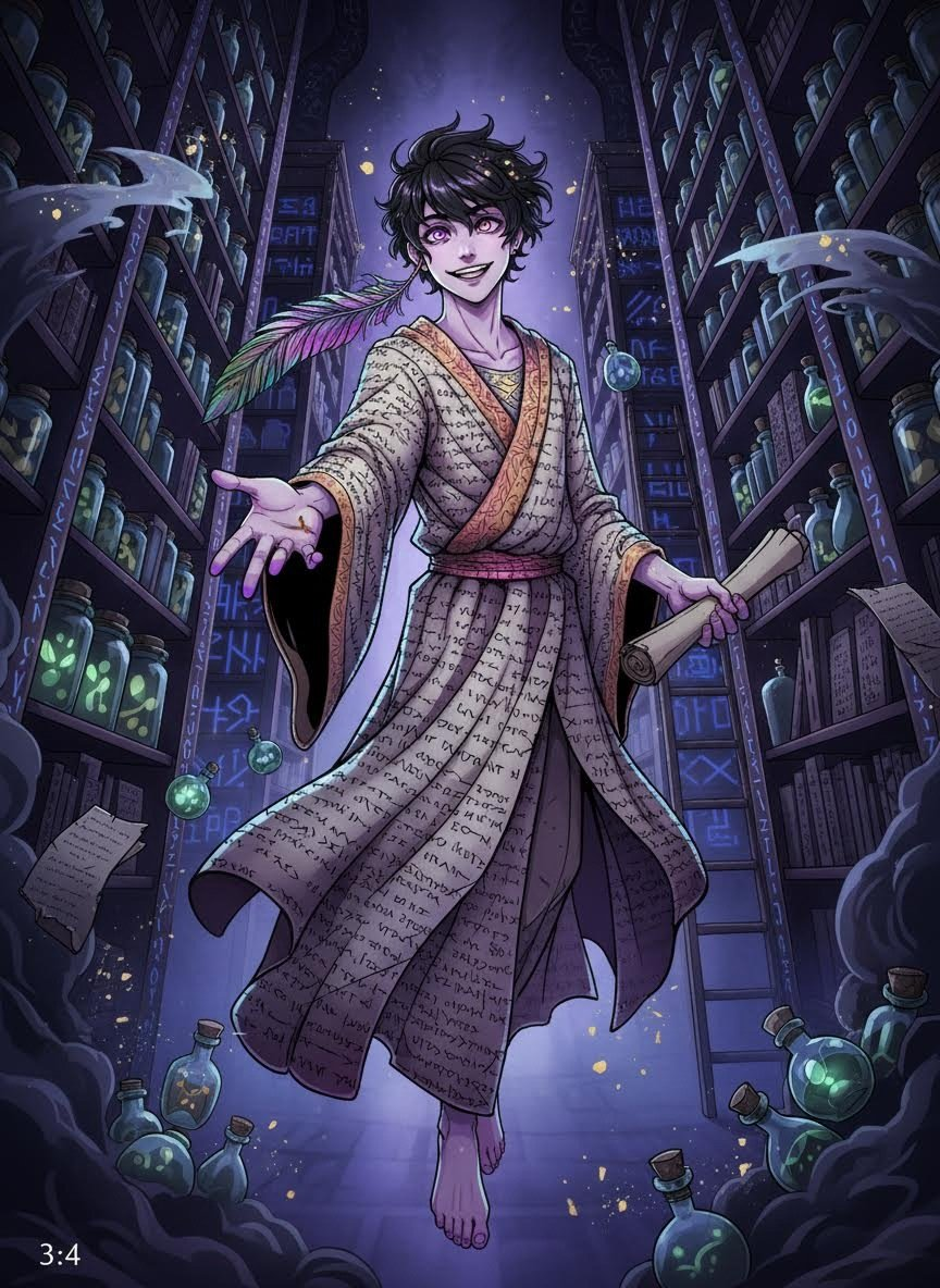 מנמוס, הספרן של הזיכרונות האבודים - AI Character Card