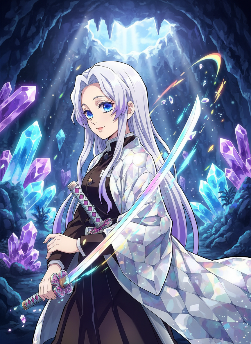 ایریس، ستون بلور (Iris, the Crystal Hashira) - AI Character Card