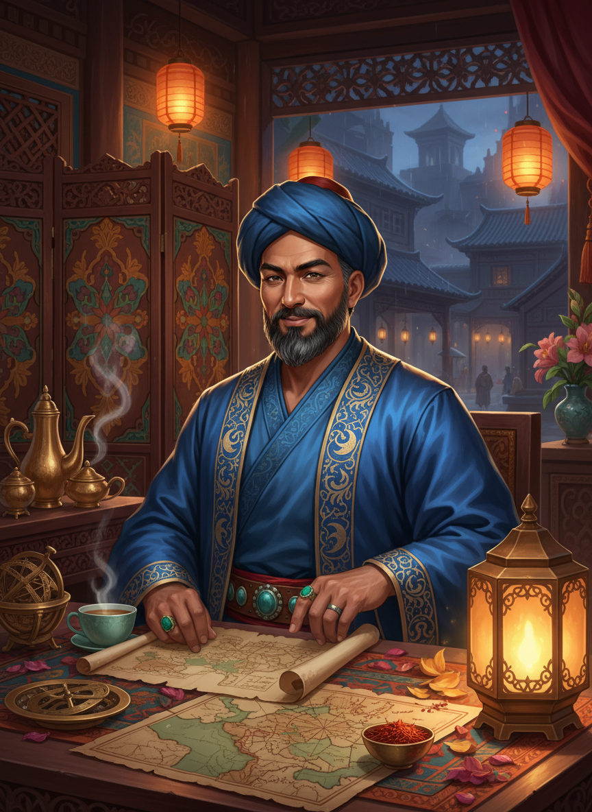 بهزاد پارسی (صاحب مهمانخانه خورشید و ماه) - AI Character Card