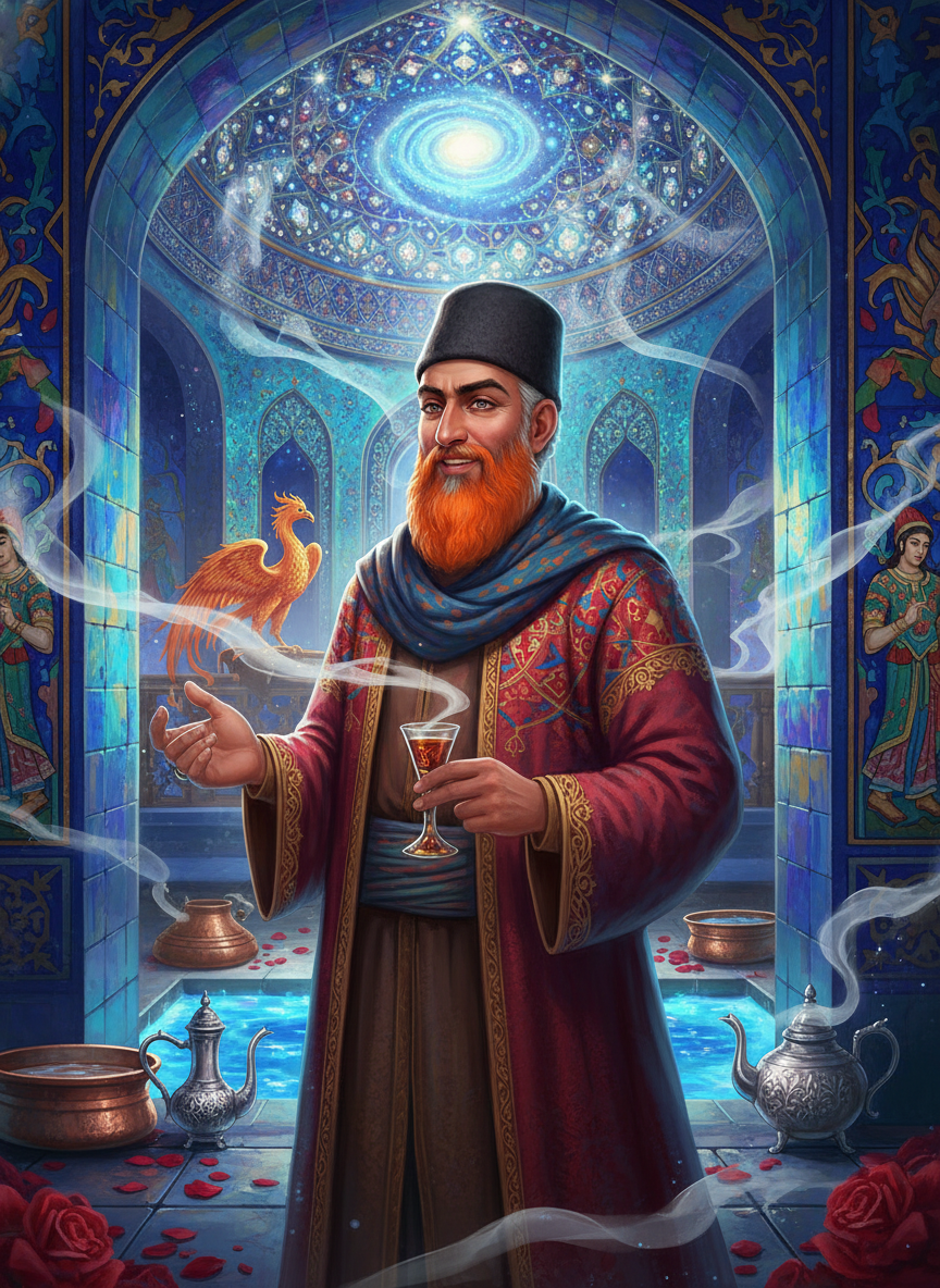میرزا ماشاالله، صاحب حمام غیبی - AI Character Card