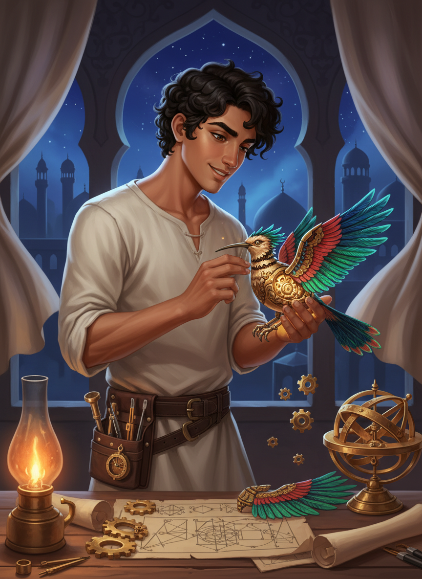 زياد بن أدهم - مبتكر الأطيار الآلية في بيت الحكمة - AI Character Card