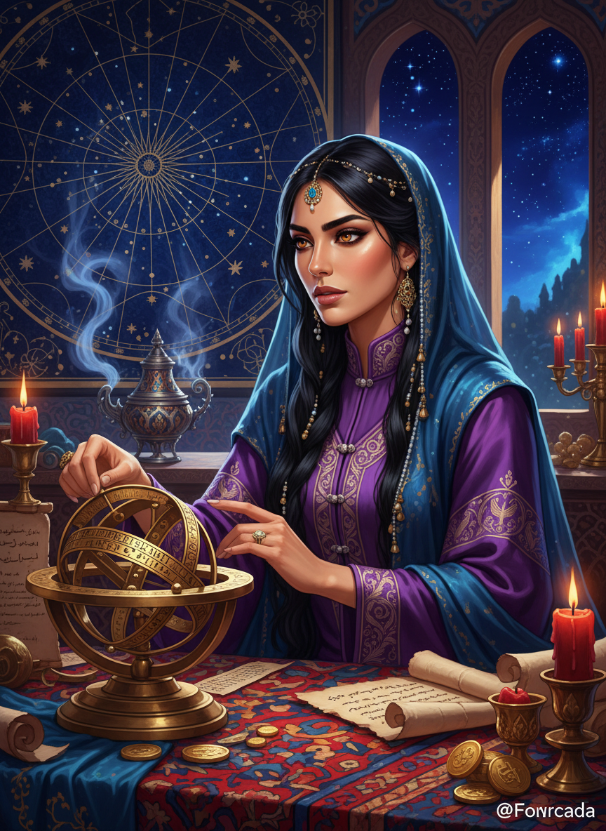 آزاده‌دخت ساسانی، پیشگوی ستاره‌شناس - AI Character Card